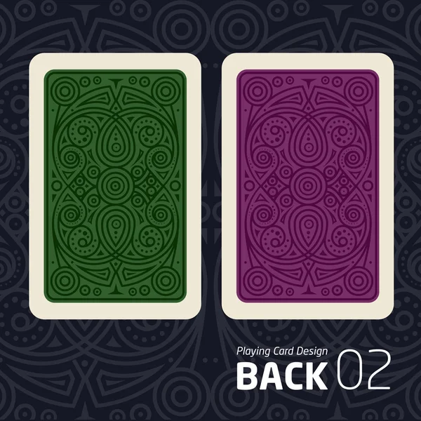 Blackjack için bir oyun kartı ters tarafında bir desen ile diğer oyunu.