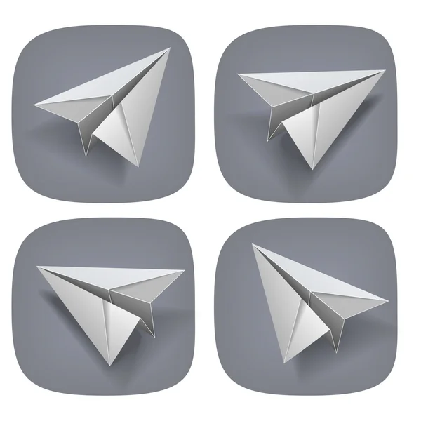 Paper Plane Vector Image EPS Белый — стоковый вектор