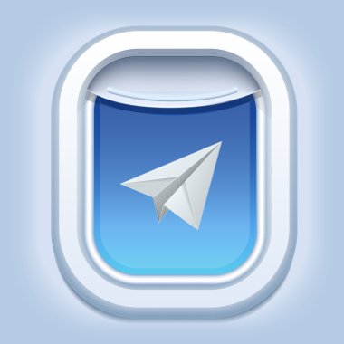 Uçak ve Kağıt Uçak vektör görüntü