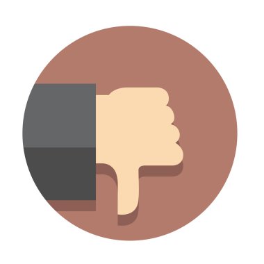 Vektör düz simgesi antipati parmak