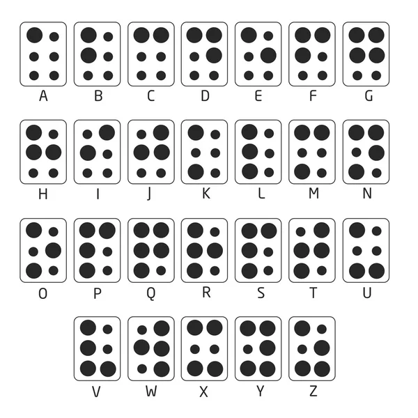 점자 알파벳 글꼴 세트 — 스톡 벡터