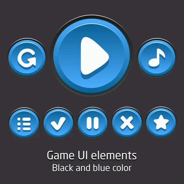 Collection de boutons vectoriels pour jeux mobiles — Image vectorielle