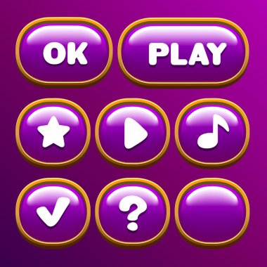 Oyunda arabirimleri, düğmeler için öğeleri kümesi