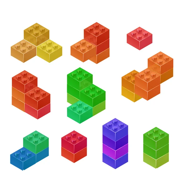 Isometric Plastik İnşaat Blokları ve Döşemeleri