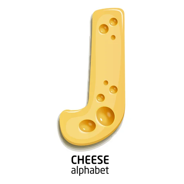 Lettre alphabet fromage — Image vectorielle