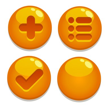 oyun arabirimler için düğme kümesi