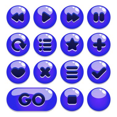 oyun arabirimler için düğme kümesi