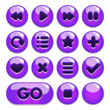 oyun arabirimler için düğme kümesi