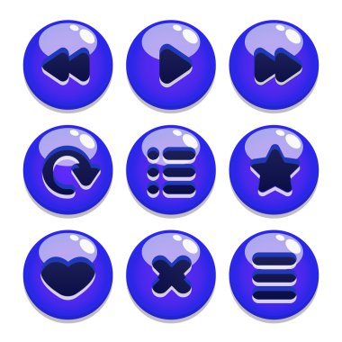 oyun arabirimler için düğme kümesi