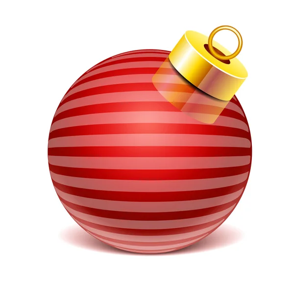 Glass sphere Christmas toy — Stock Vector