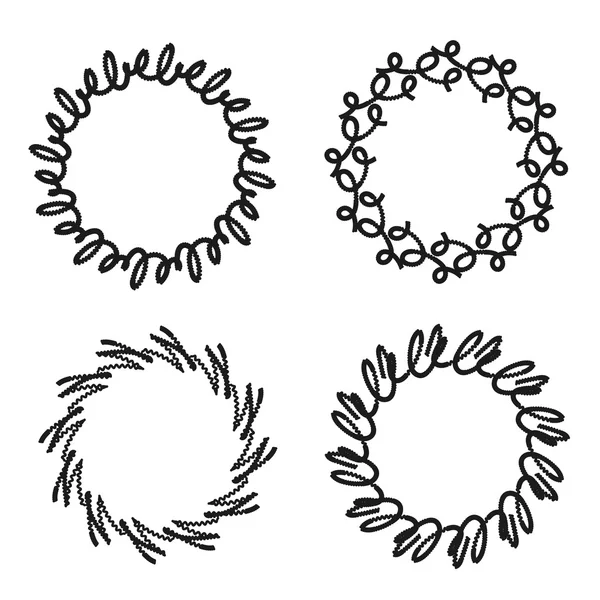 Vector Wreath circle pattern — Stock Vector