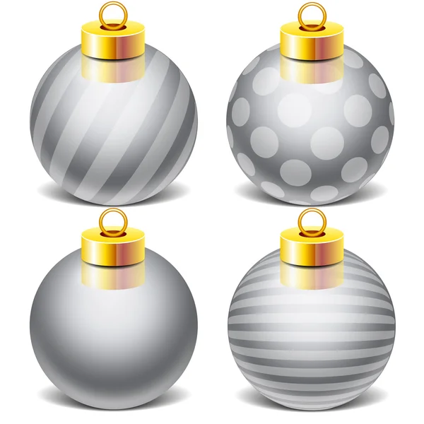 Vector set colletion Christmas Toy Sphere — Stock Vector