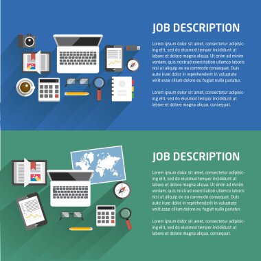 Vektör düz office çizim