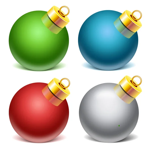 Vector christmass glass toys — Stock Vector