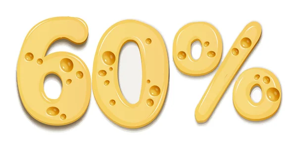Números de venda de queijo banner — Vetor de Stock