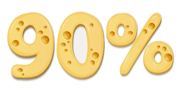 Cheese sale numbers banner — Stock Vector