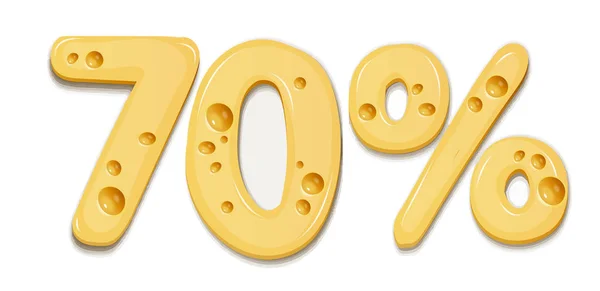 Cheese sale numbers banner — Stock Vector