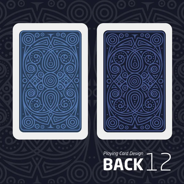 ブラック ジャックのトランプのカードの裏面のパターンを持つ他のゲーム. — ストックベクタ