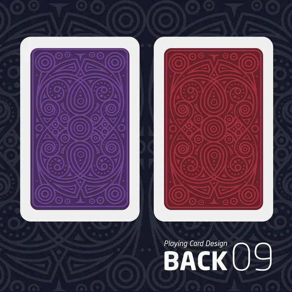Blackjack için bir oyun kartı ters tarafında bir desen ile diğer oyunu.