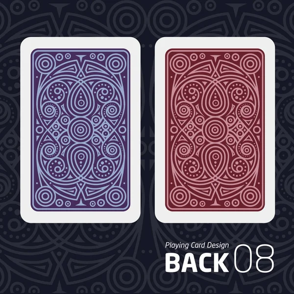 Blackjack için bir oyun kartı ters tarafında bir desen ile diğer oyunu.