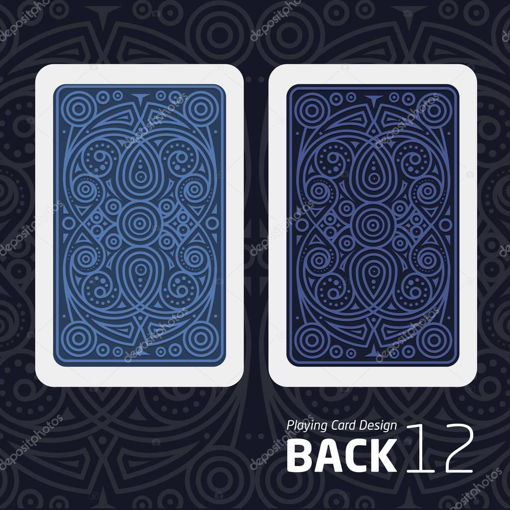 The Reverse Side Of A Playing Card For Blackjack Other Game With A Pattern Stock Vector C Golliver