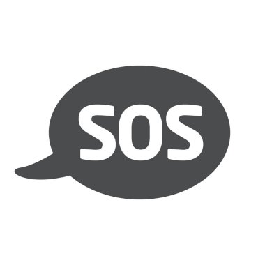 Düz vektör simgesi bir kabarcık ve bir ileti ile sos