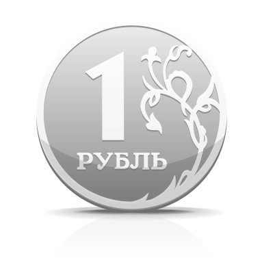 Vektör metalik Rus para Rublesi