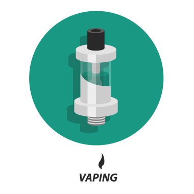 Düz vaping simgesi daire
