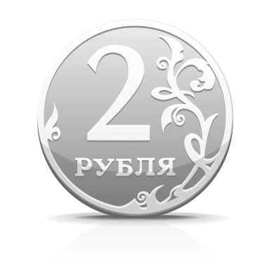 Vektör metalik Rus para Rublesi