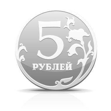 Vektör metalik Rus para Rublesi