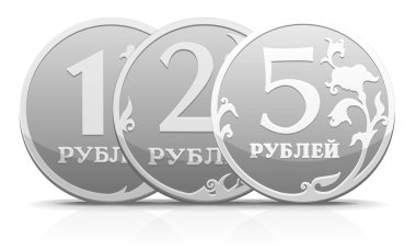 Vektör metalik Rus para Rublesi