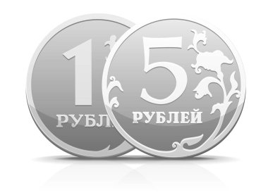 Vektör metalik Rus para Rublesi