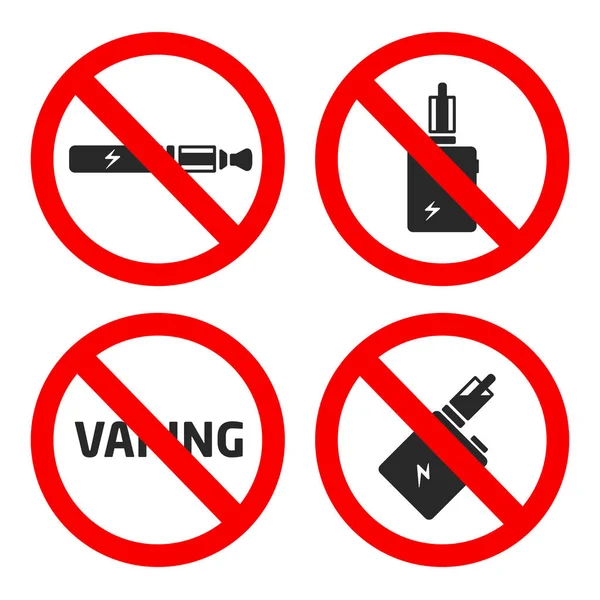 Set vaping icons — Stock Vector