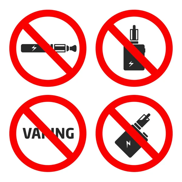 Set vaping simgeleri — Stok Vektör