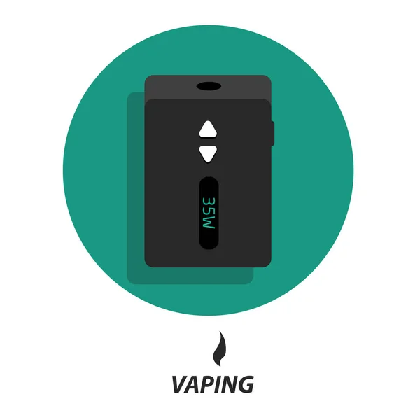 Flat vaping ikonen cirkel — Stock vektor