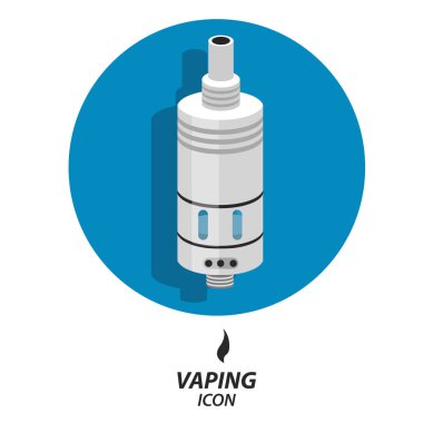 Düz vaping simgesi daire
