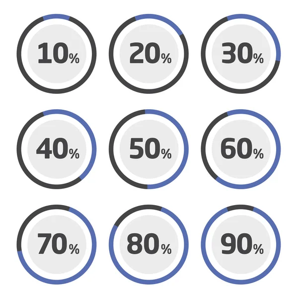 Modelo gráfico de pizza por cento — Vetor de Stock