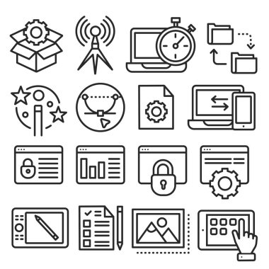 satırları simgeler koleksiyonu paketi