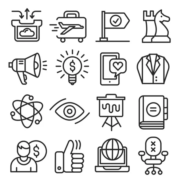 Lines icons pack collection — Stock Vector