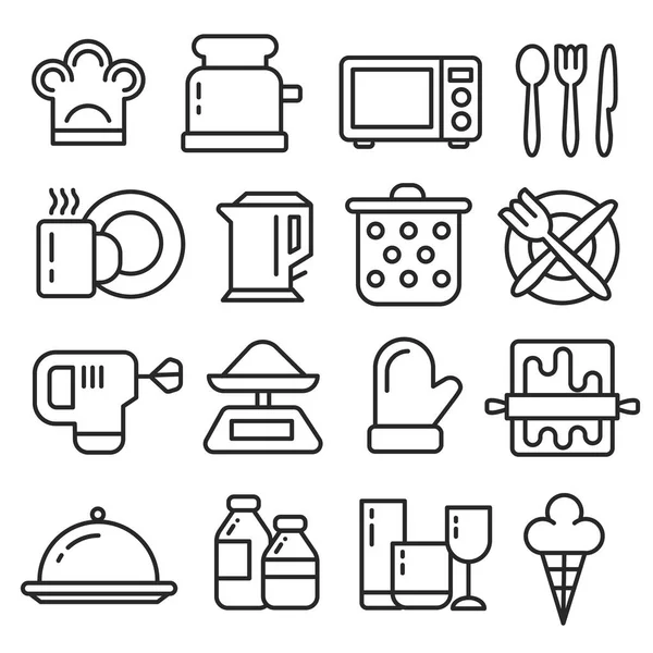 Línea iconos pack colección — Vector de stock