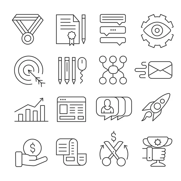 Lijnen icons pack collectie — Stockvector