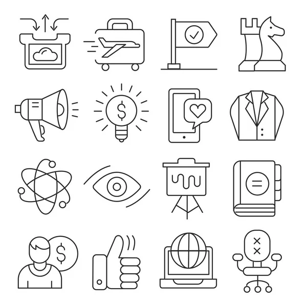 Lines icons pack collection — Stock Vector