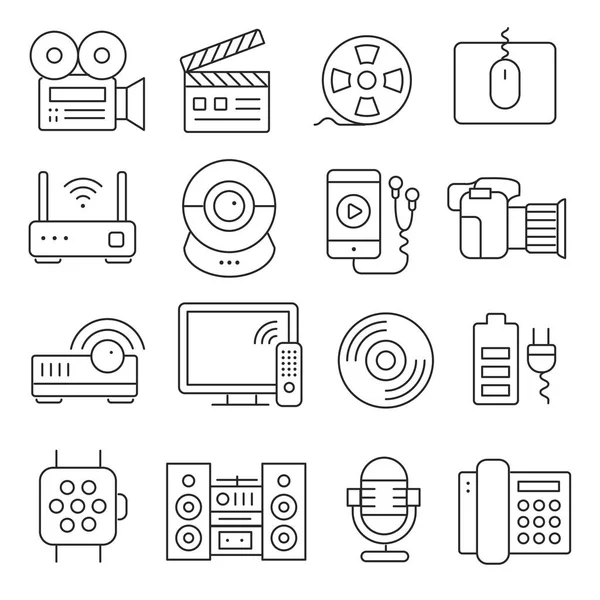 Lines icons pack collection — Stock Vector
