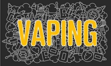 WebVector hat illüstrasyon vaping görüntü eğilim