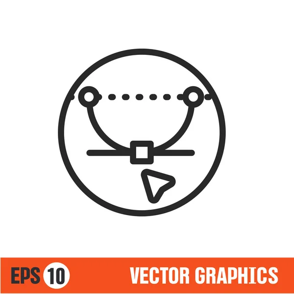 Vector rader ikonen svart banner isolerade — Stock vektor