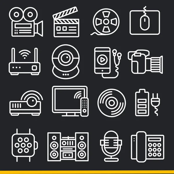 Vector lines icons pack collection — Stock Vector