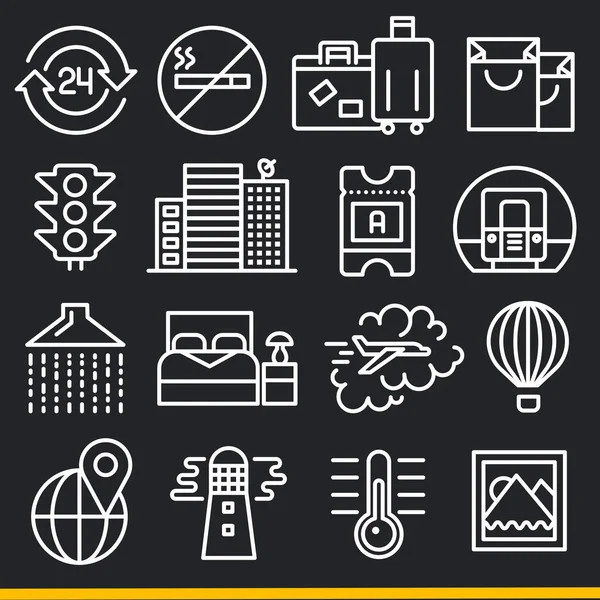 Vector lines icons pack collection — Stock Vector