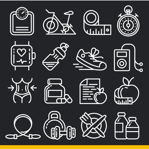 Vector icons lines set — Stock Vector