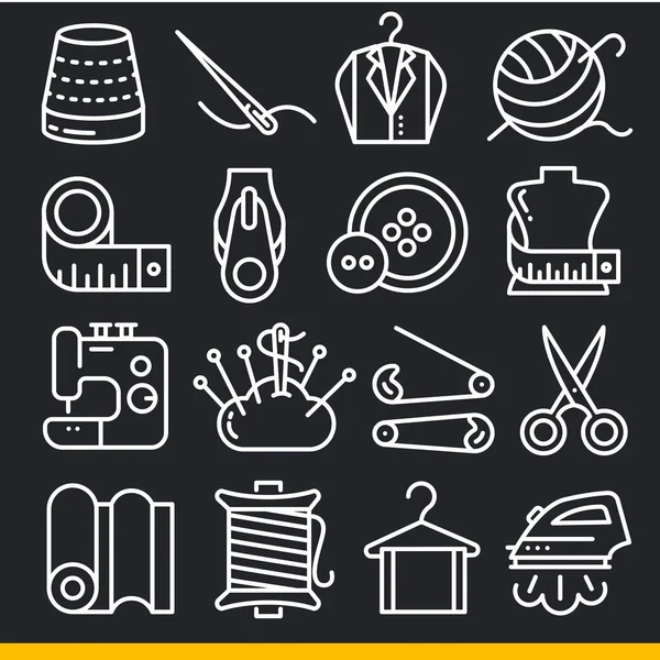 Vector icons lines set — Stock Vector