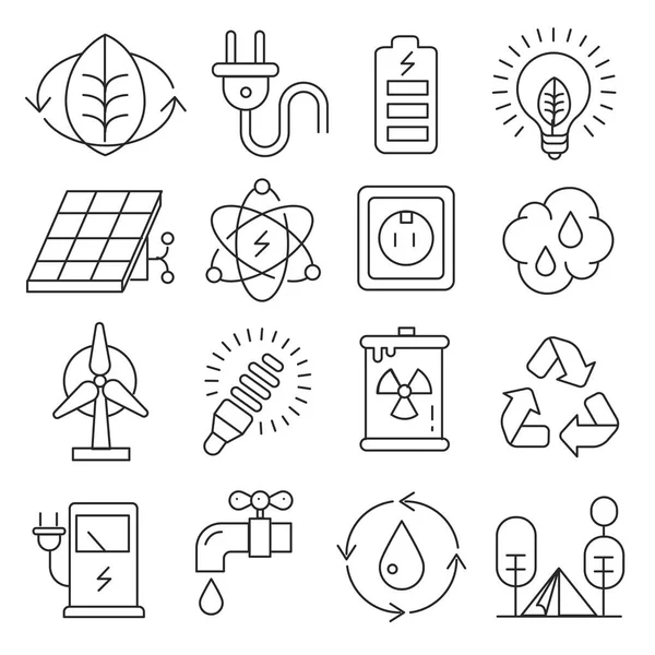 Vector icons lines set — Stock Vector